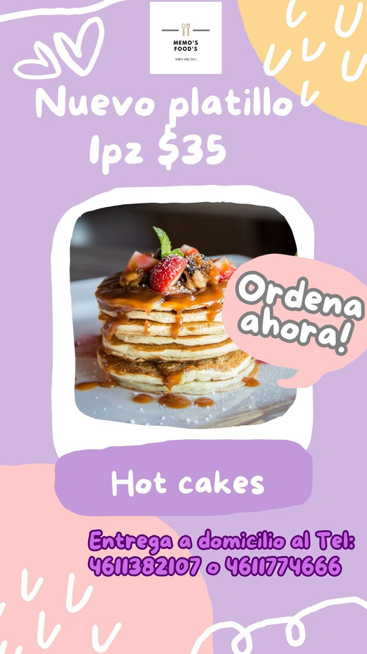 "¡Deliciosos Hotcakes a $35 MXN! Despierta tus sentidos con esta oferta irresistible."