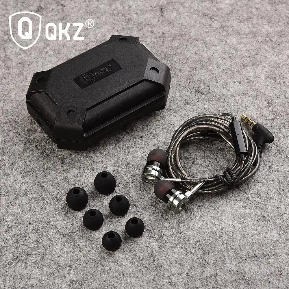 Auriculares QKZ DM9 de aleación de zinc, auriculares HiFi, auriculares internos, auriculares de graves metálicos para DJ, MP3, auriculares estéreo