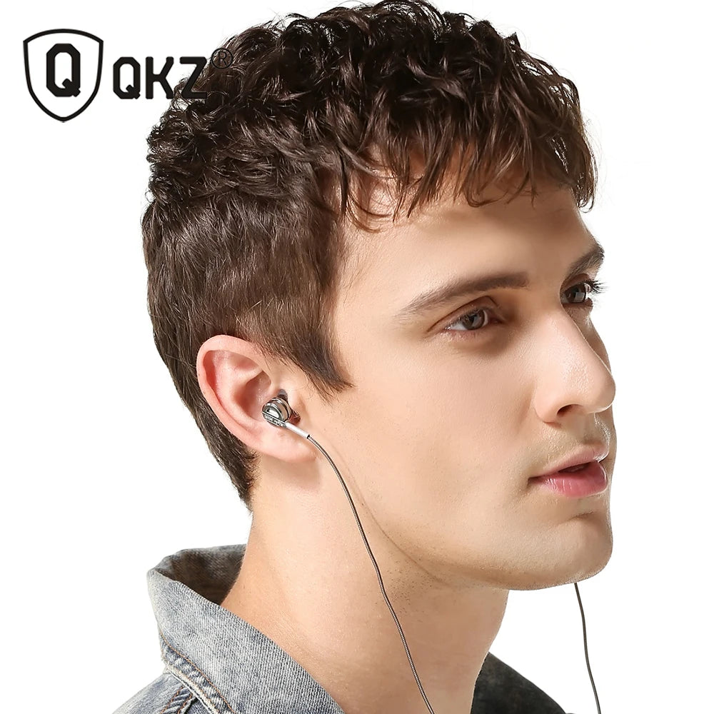 Auriculares QKZ DM9 de aleación de zinc, auriculares HiFi, auriculares internos, auriculares de graves metálicos para DJ, MP3, auriculares estéreo